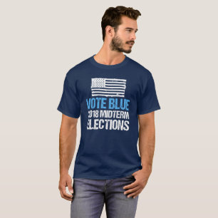 Abstimmungs-Blau-Halbzeit-Wahlen 2018 Demokrat T-Shirt