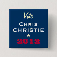 Abstimmungs-Chris CHRISTIE 2012 Kampagnen-Knopf