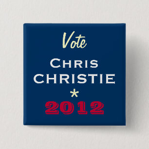 Abstimmungs-Chris CHRISTIE 2012 Kampagnen-Knopf Button
