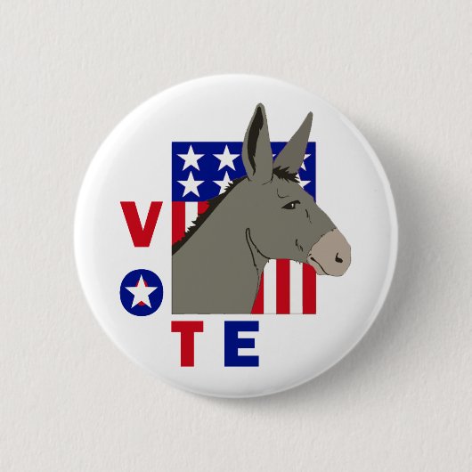 ABSTIMMUNGS-DEMOKRAT-ESEL BUTTON (Vorderseite)