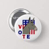 ABSTIMMUNGS-DEMOKRAT-ESEL BUTTON (Vorne & Hinten)