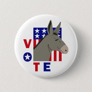 ABSTIMMUNGS-DEMOKRAT-ESEL BUTTON