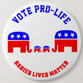 ABSTIMMUNGS-GEGEN DIE ABTREIBUNG BUTTON (Vorderseite)