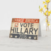 Abstimmungs-Hillary Clintonwahl-Grüße 2016 Karte (Gelbe Blume)