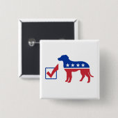 Abstimmungs-HundeButton Button (Vorne & Hinten)