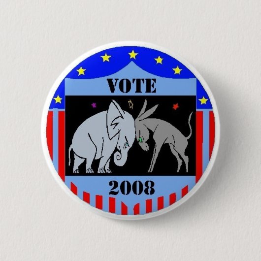 ABSTIMMUNGS-IM JAHRE 2008 KNOPF-REPUBLIKANISCHE BUTTON (Vorderseite)