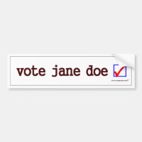 "Abstimmungs-Jane-Damhirschkuh-" Autoaufkleber