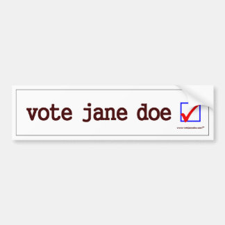 "Abstimmungs-Jane-Damhirschkuh-" Autoaufkleber