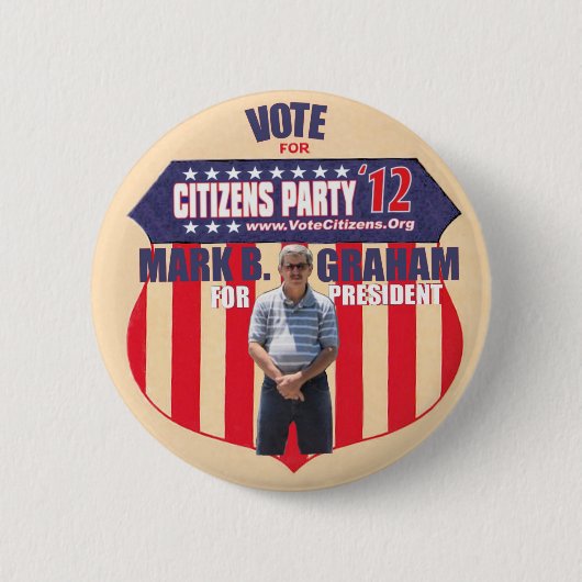 Abstimmungs-Kennzeichen B. Graham Präsident 2012 Button (Vorderseite)