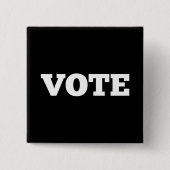 Abstimmungs-Knopf auf schwarzem Hintergrund Button (Vorderseite)
