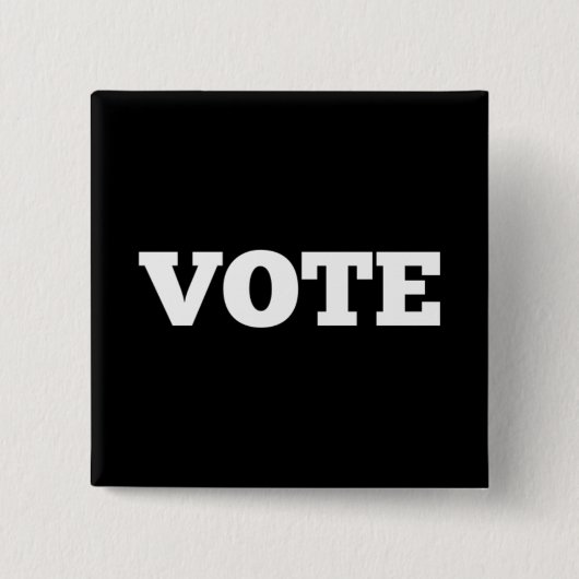 Abstimmungs-Knopf auf schwarzem Hintergrund Button (Vorderseite)