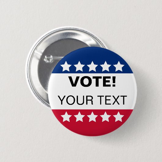 Abstimmungs-Knopf - personifizieren Sie ihn Button (Vorne & Hinten)