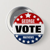 Abstimmungs-kundenspezifische Kampagnen-Schablone Button (Vorne & Hinten)