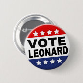 Abstimmungs-Leonard-Knopf Button (Vorne & Hinten)