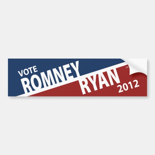 Abstimmungs-Mitt Romney Paul Ryan Autoaufkleber (Vorne)