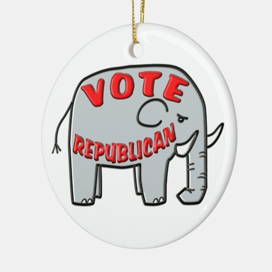 ABSTIMMUNGS-REPUBLIKANER (Elefant) Keramik Ornament (Links)