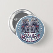 Abstimmungs-Republikaner-Knopf Button (Vorne & Hinten)