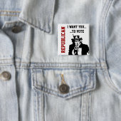 Abstimmungs-Republikaner-Knopf Button (Beispiel)