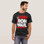 ABSTIMMUNGS-RON PAUL PRÄSIDENT Liebe Freiheits-T - T-Shirt (Vorne ganz)