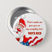 ABSTIMMUNGS-ROT - REPUBLIKANISCHE WAHL 2020 BUTTON (Vorne & Hinten)