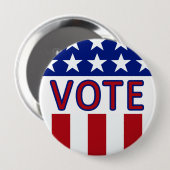 Abstimmungs-Sterne u. Streifen-enormer Knopf Button (Vorne & Hinten)