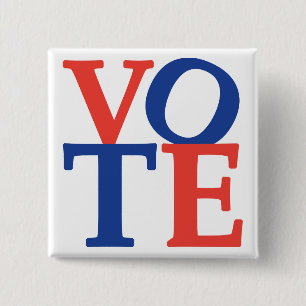 Abstimmungs-Wahl-Knopf Button