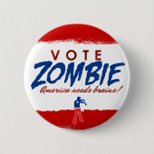 Abstimmungs-Zombie-Knopf Button (Vorderseite)