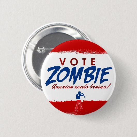 Abstimmungs-Zombie-Knopf Button (Vorne & Hinten)