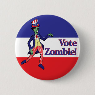 Abstimmungs-Zombie-Knopf Button