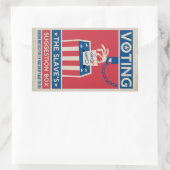 Abstimmungsaufkleber Rechteckiger Aufkleber (Tasche)