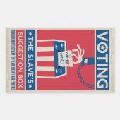 Abstimmungsaufkleber Rechteckiger Aufkleber (Vorderseite)