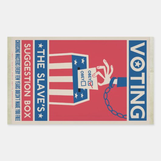 Abstimmungsaufkleber Rechteckiger Aufkleber (Vorderseite)