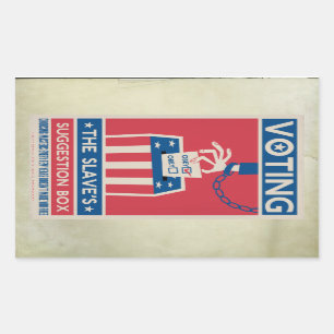 Abstimmungsaufkleber Rechteckiger Aufkleber