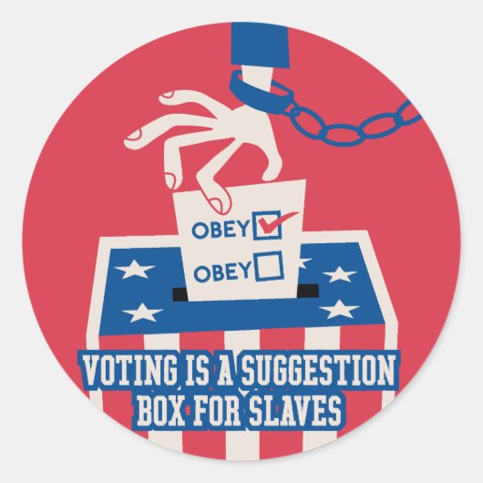 Abstimmungsaufkleber Runder Aufkleber (Vorderseite)