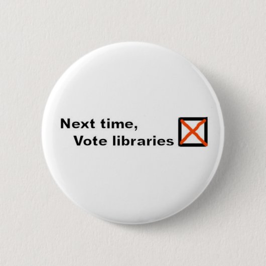 Abstimmungsbibliotheks-Abzeichen Button (Vorderseite)