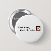 Abstimmungsbibliotheks-Abzeichen Button (Vorne & Hinten)