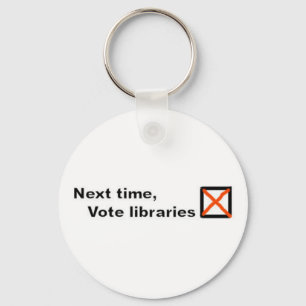 Abstimmungsbibliotheksschlüsselring Schlüsselanhänger