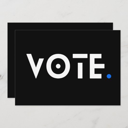 Abstimmungsblauer Zeitraum Einladung (Vorne/Hinten)