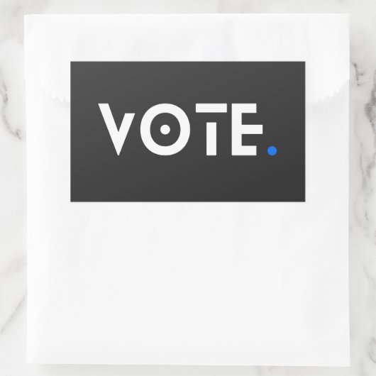 Abstimmungsblauer Zeitraum Rechteckiger Aufkleber (Tasche)