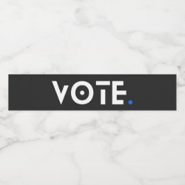 Abstimmungsblauer Zeitraum Wasserflaschenetikett