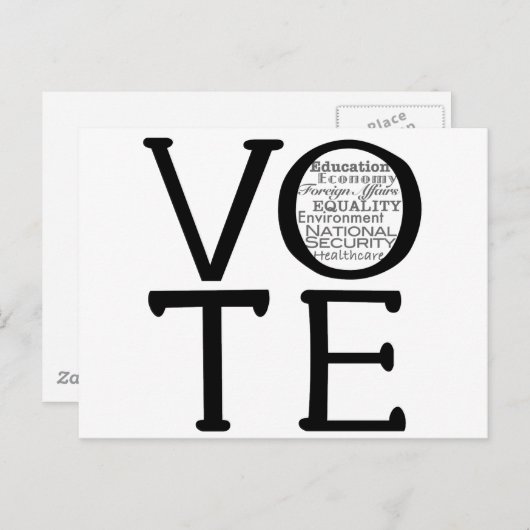 Abstimmungsfragen Postkarte (Vorne/Hinten)