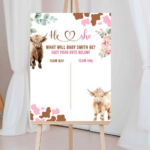 Abstimmungsgremium für Heifer- oder Bull-Kuh-Gesch Poster