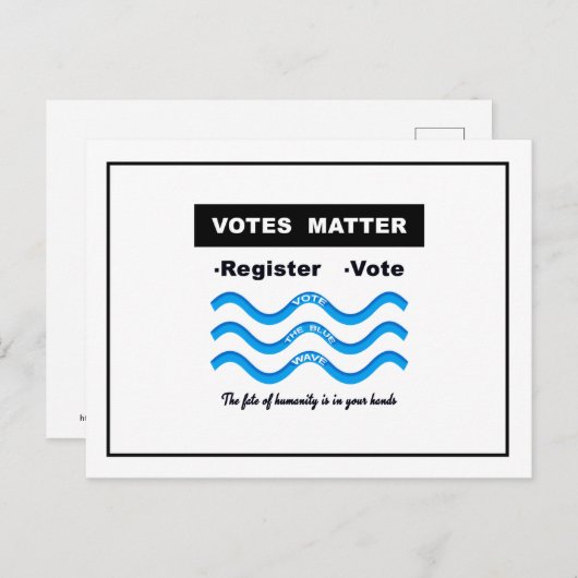 Abstimmungssache Postkarte (Vorne/Hinten)