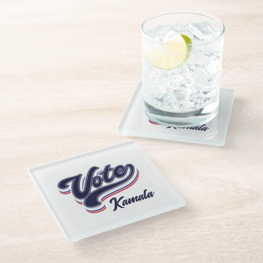 Abstimmungstafpografie - Wahl Glasuntersetzer (Schrägansicht)