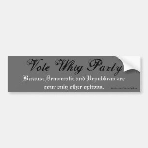 Abstimmungwhig-Party! Autoaufkleber
