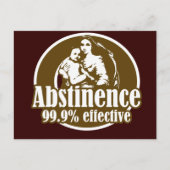 Abstinenz 99% Effektiver religiöser Spaß Postkarte (Vorderseite)