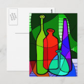 Abstinenz Flasche Postkarte (Vorne/Hinten)
