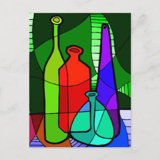 Abstinenz Flasche Postkarte