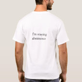 Abstinenz-Shirt T-Shirt (Rückseite)