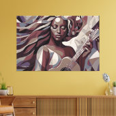 ABSTR_24-021, Kubismus Leinwanddruck (Insitu (Wohnzimmer))